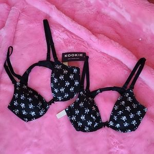 Skull and Crossbones Cotton Bra